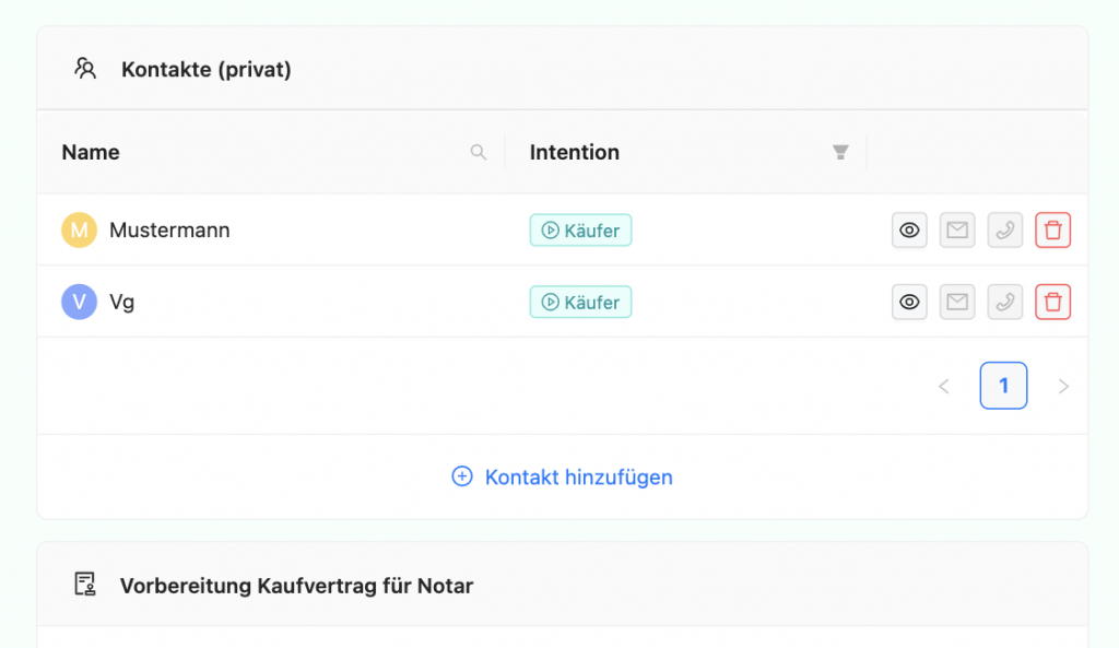 Kontakte zu KIExpose hinzufügen